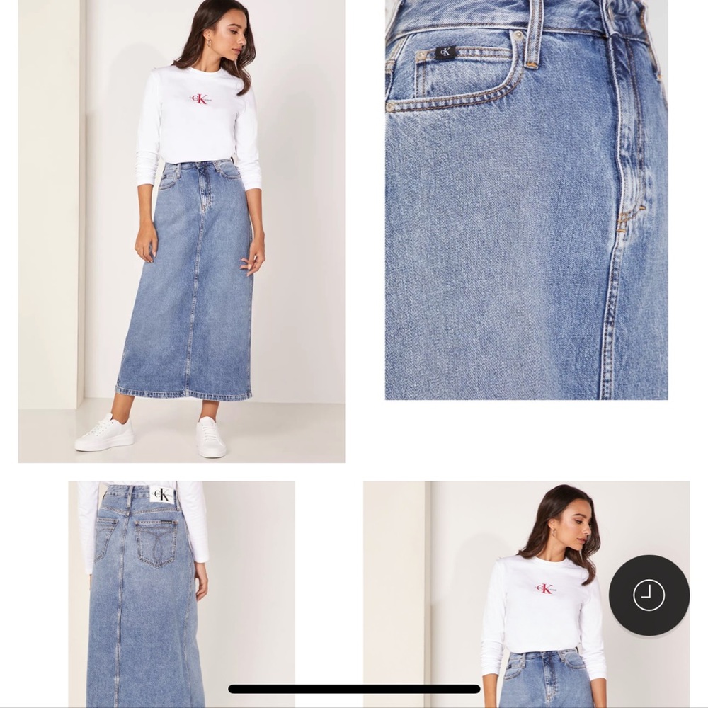 Calvin Klein denim maxi skirt